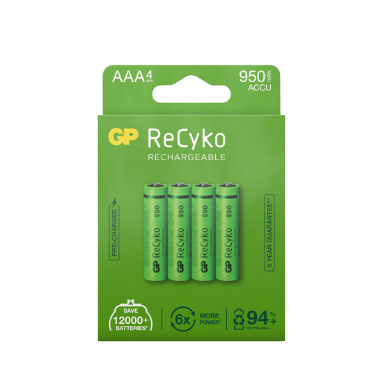 Bilde av Oppladbare batterier 4-pk. AAA