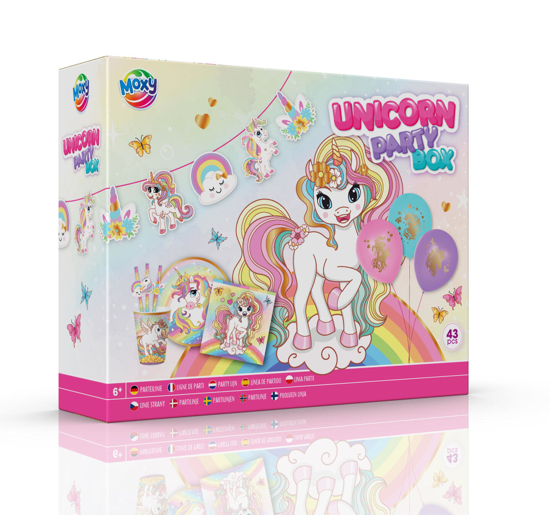 Bilde av Party Box Unicorn 43 deler